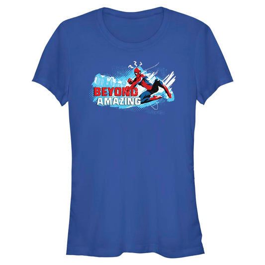 Junior's Marvel Spider-Man Beyond Amazing BEYOND SWING POSE T-Shirt